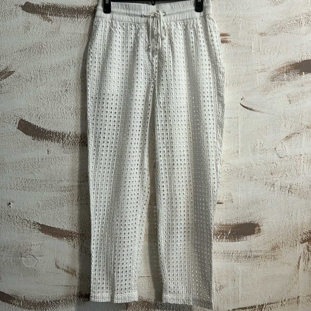 Tavik Resort Eyelet Crochet Cover up Pants